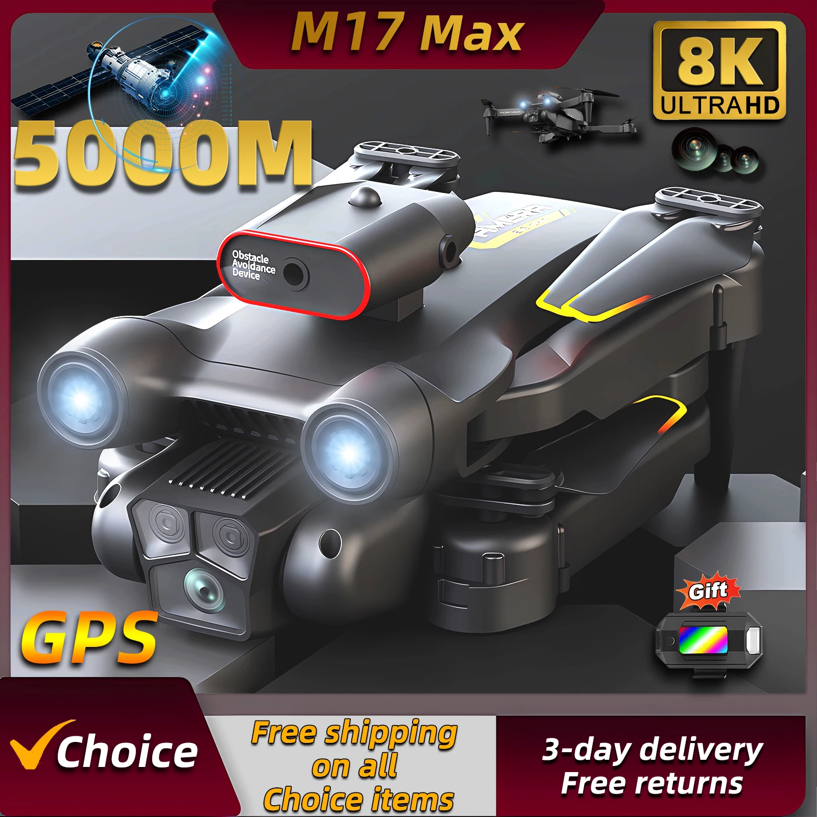 Drone Camera Night Vision - Nieuwe M17 Max Drone 8K Professionele